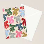 Christmas Bows Coquette Stationery Card Gallery Image 2
