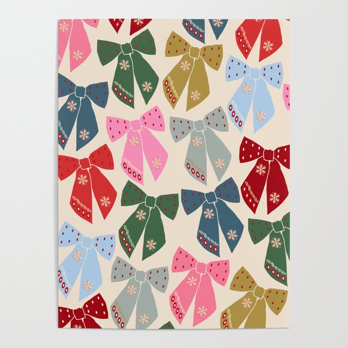 Christmas Bows Coquette Poster Gallery Image 1