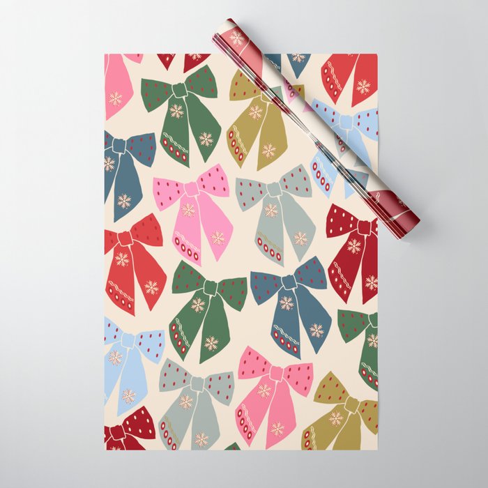 Christmas Bows Coquette Wrapping Paper Gallery Image 1