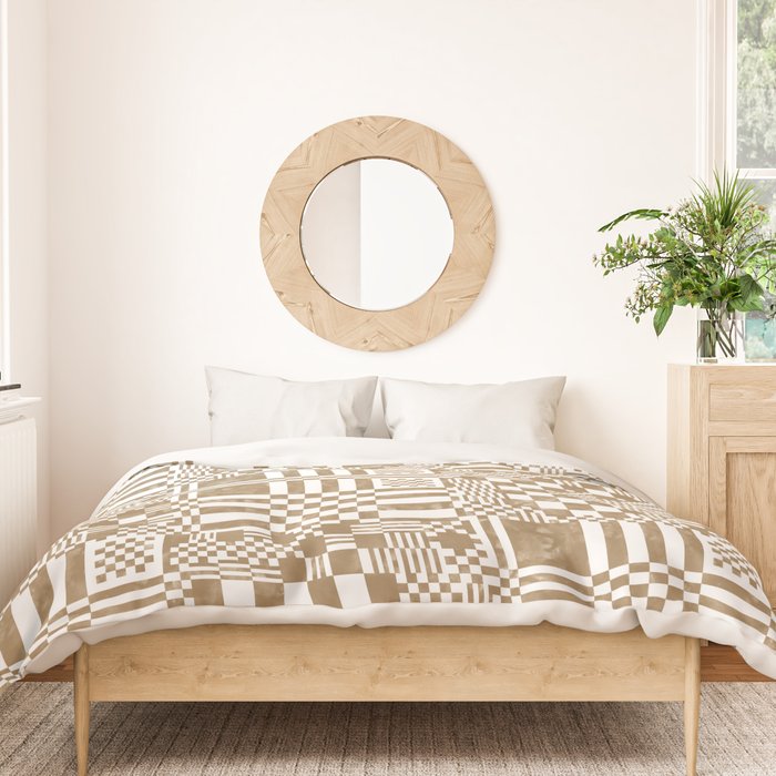 Warm Vintage Checks Duvet Cover Gallery Image 3