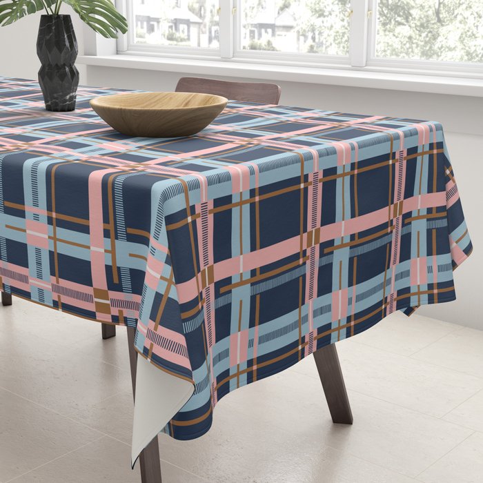Dark Bold Linear Harmony Tablecloth Gallery Image 3