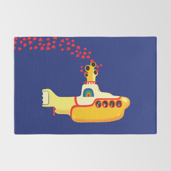 Yellow Submarine Bubbling Love Rug Gallery Image 2