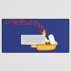 Yellow Submarine Bubbling Love Desk Mat Gallery Image 1