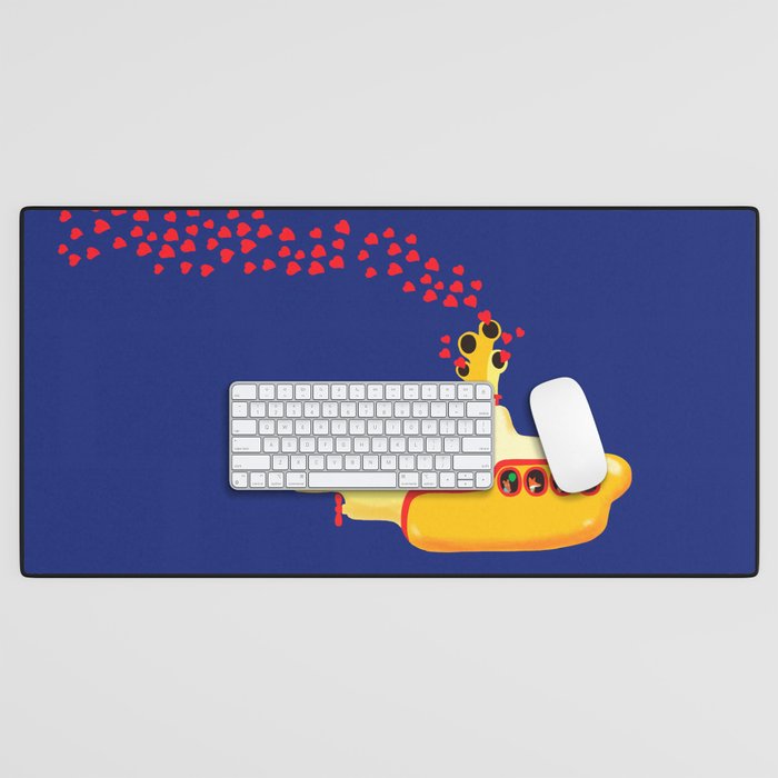 Yellow Submarine Bubbling Love Desk Mat Gallery Image 1