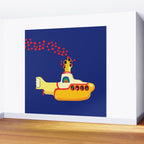 Yellow Submarine Bubbling Love Wall Mural Gallery Image 2