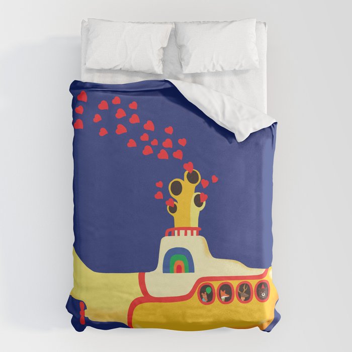 Yellow Submarine Bubbling Love Duvet Cover Gallery Image 6
