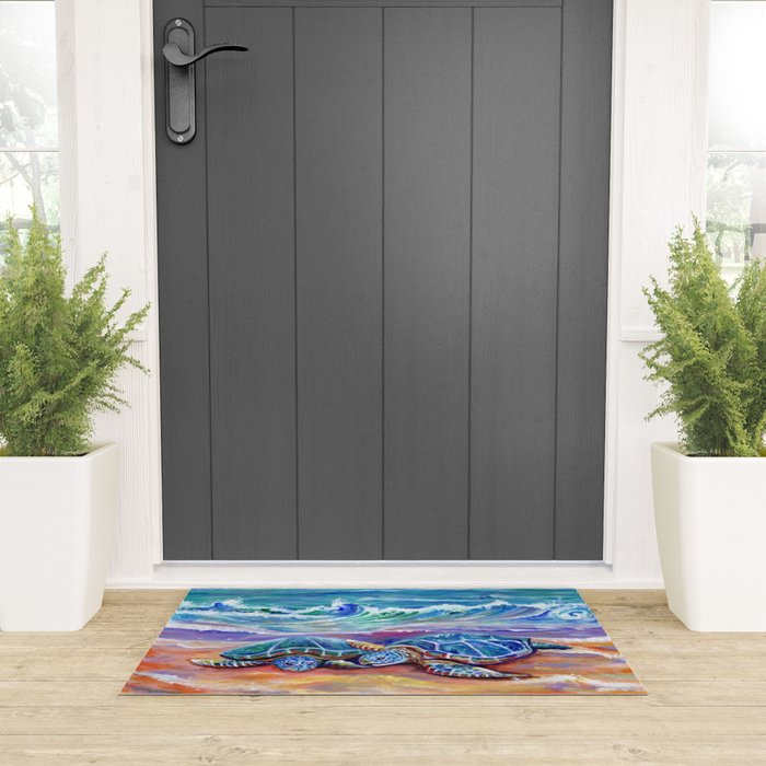 Honu Hugs and Love Welcome Mat Gallery Image 3
