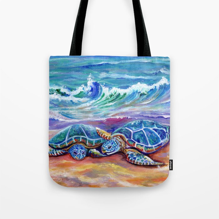 Honu Hugs and Love Tote Bag Gallery Image 1