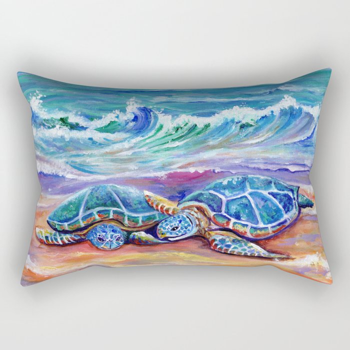 Honu Hugs and Love Rectangular Pillow Gallery Image 2