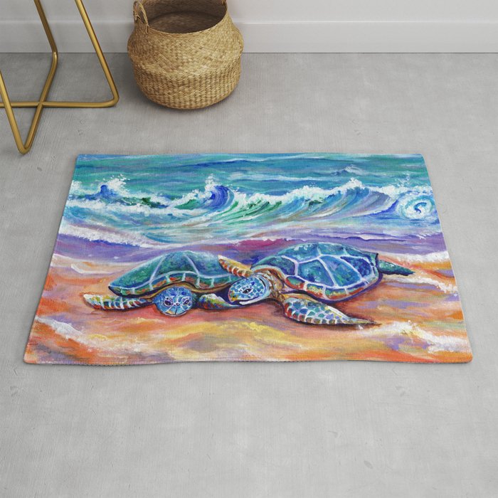 Honu Hugs and Love Rug Gallery Image 1