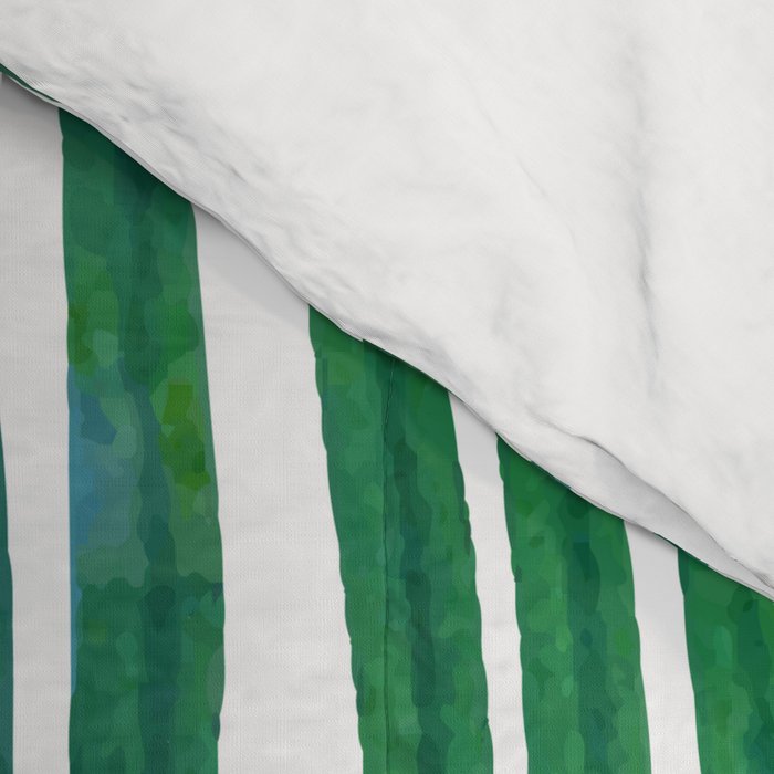 Palm Paradise, Tropical Leaves, Beachy Watercolor Painting, Minimal Nature Botanical Illustration Comforter Gallery Image 4
