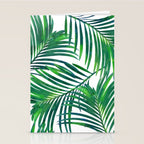 Palm Paradise, Tropical Leaves, Beachy Watercolor Painting, Minimal Nature Botanical Illustration Stationery Card Gallery Image 2