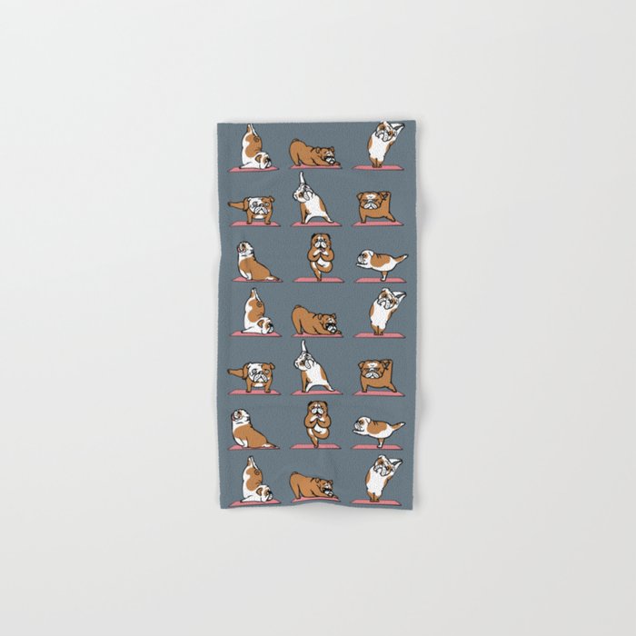 English Bulldog Yoga Bath Towel Gallery Image 1
