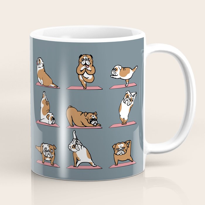 English Bulldog Yoga Coffee Mug Gallery Image 1