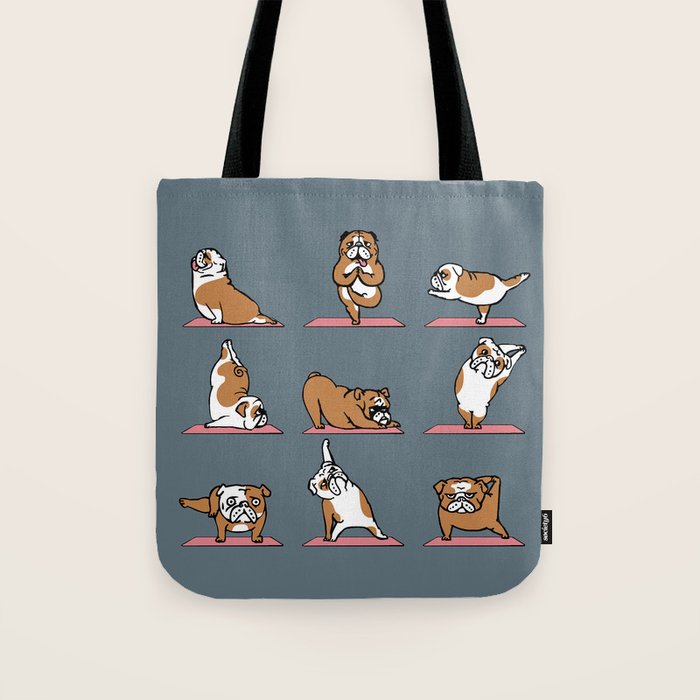 English Bulldog Yoga Tote Bag Gallery Image 1