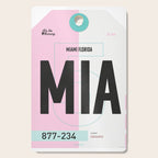 Miami Luggage Tag Cutting Board Gallery Image 1
