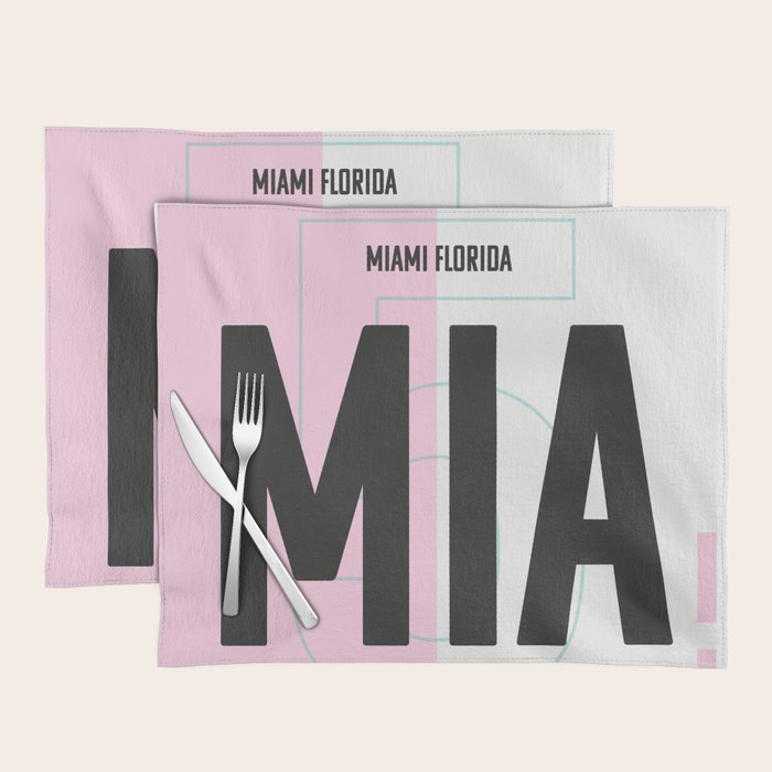 Miami Luggage Tag Placemat Gallery Image 1