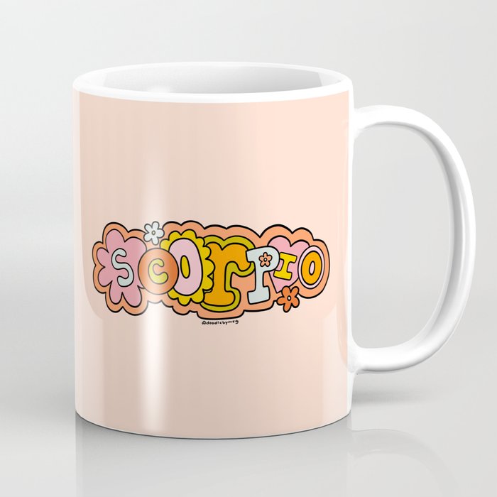 Scorpio Doodle Letters Coffee Mug Gallery Image 1