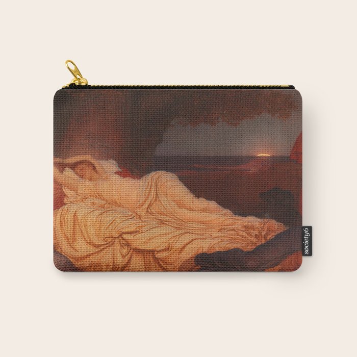 Cymon and Iphigenia, sleeping beauty female portrait painting by Frederic Leighton Carry All Pouch Gallery Image 1