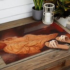 Cymon and Iphigenia, sleeping beauty female portrait painting by Frederic Leighton Outdoor Rug Gallery Image 2