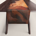 Cymon and Iphigenia, sleeping beauty female portrait painting by Frederic Leighton Table Runner Gallery Image 1