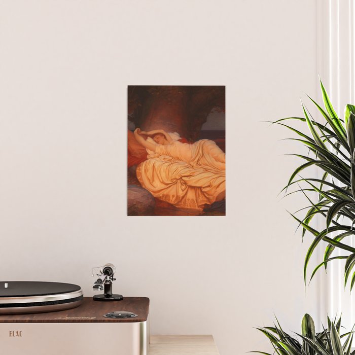 Cymon and Iphigenia, sleeping beauty female portrait painting by Frederic Leighton Poster Gallery Image 2