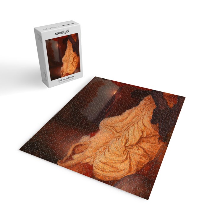 Cymon and Iphigenia, sleeping beauty female portrait painting by Frederic Leighton Jigsaw Puzzle Gallery Image 2