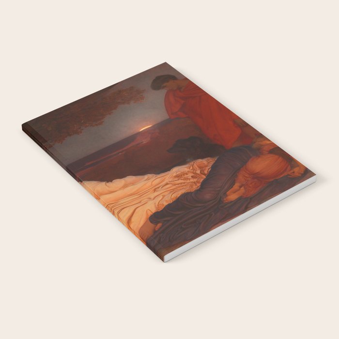 Cymon and Iphigenia, sleeping beauty female portrait painting by Frederic Leighton Notebook Gallery Image 2