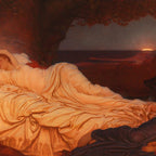 Cymon and Iphigenia, sleeping beauty female portrait painting by Frederic Leighton Coffee Mug Gallery Image 2