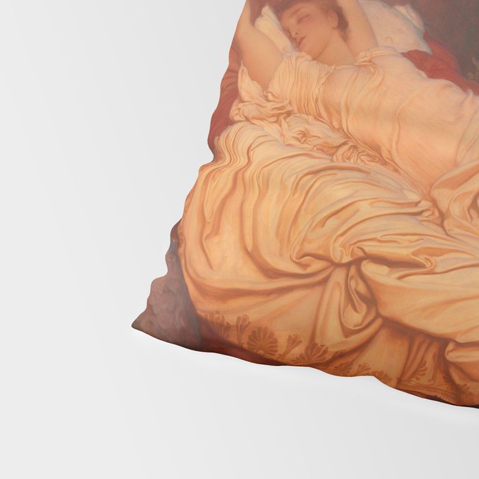 Cymon and Iphigenia, sleeping beauty female portrait painting by Frederic Leighton Pillow Sham Gallery Image 4