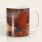 Cymon and Iphigenia, sleeping beauty female portrait painting by Frederic Leighton Coffee Mug Gallery Image 1