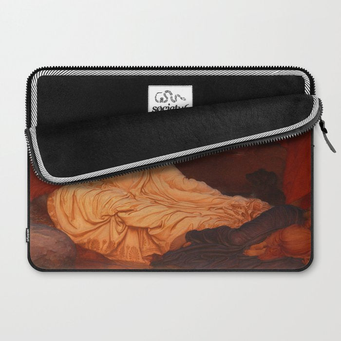 Cymon and Iphigenia, sleeping beauty female portrait painting by Frederic Leighton Laptop Sleeve Gallery Image 2