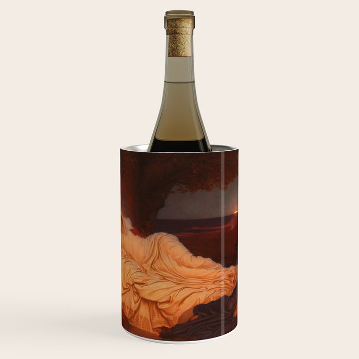 Cymon and Iphigenia, sleeping beauty female portrait painting by Frederic Leighton Wine Chiller Gallery Image 1