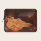 Cymon and Iphigenia, sleeping beauty female portrait painting by Frederic Leighton Laptop Sleeve Gallery Image 1