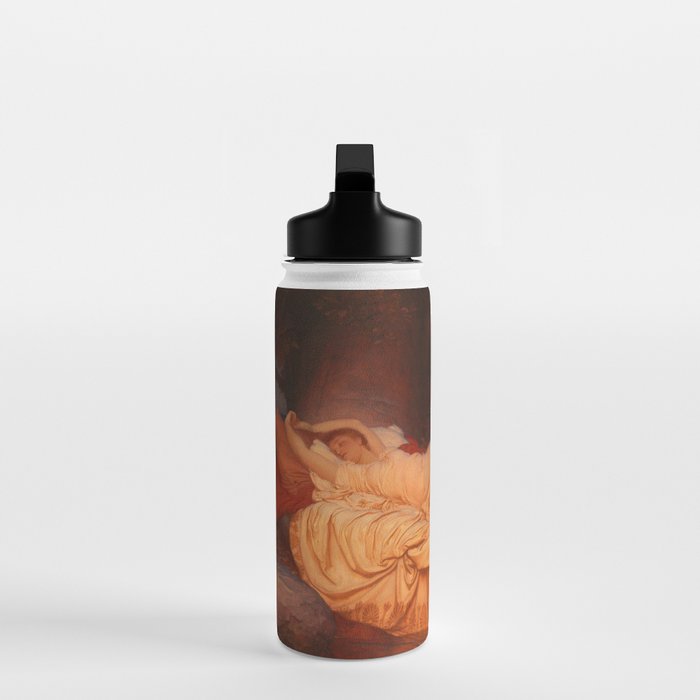 Cymon and Iphigenia, sleeping beauty female portrait painting by Frederic Leighton Water Bottle Gallery Image 3