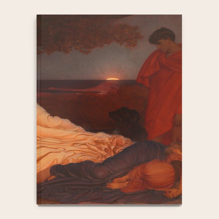Cymon and Iphigenia, sleeping beauty female portrait painting by Frederic Leighton Notebook Gallery Image 4
