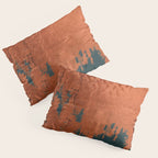 Aesthetic Grunge Copper and Teal Green Rust Pillow Sham Gallery Image 3