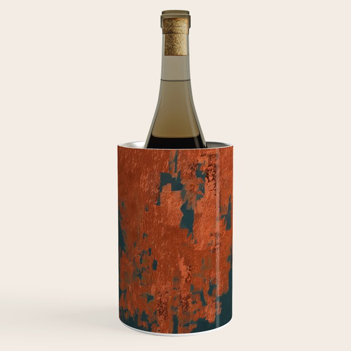 Aesthetic Grunge Copper and Teal Green Rust Wine Chiller Gallery Image 2