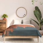 Aesthetic Grunge Copper and Teal Green Rust Comforter Gallery Image 3