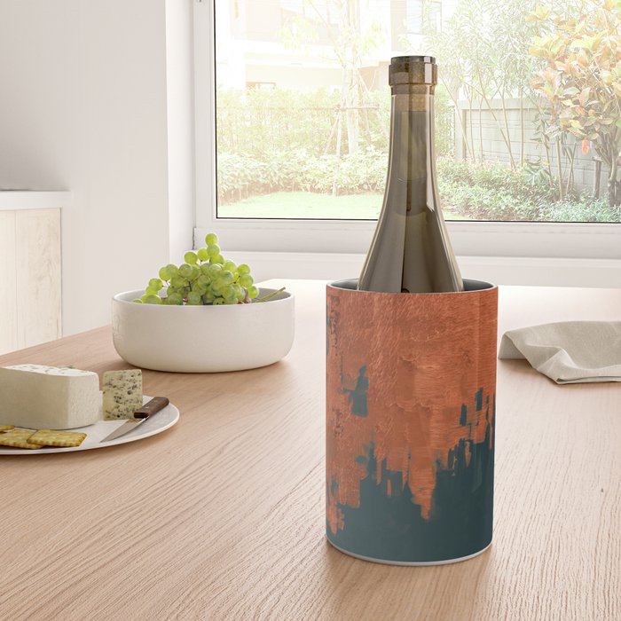 Aesthetic Grunge Copper and Teal Green Rust Wine Chiller Gallery Image 4