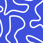 Squiggle Maze Abstract Minimalist Pattern in Electric Blue and White Coffee Mug Gallery Image 2