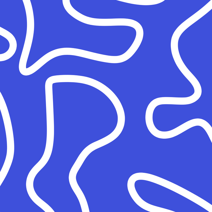 Squiggle Maze Abstract Minimalist Pattern in Electric Blue and White Coffee Mug Gallery Image 2