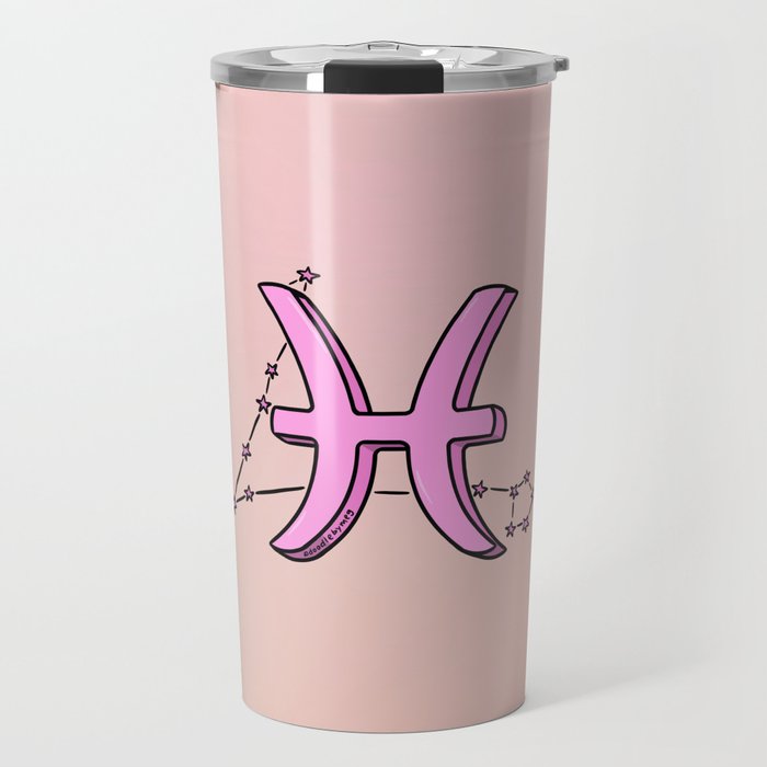 Pisces Symbol Travel Mug Gallery Image 1