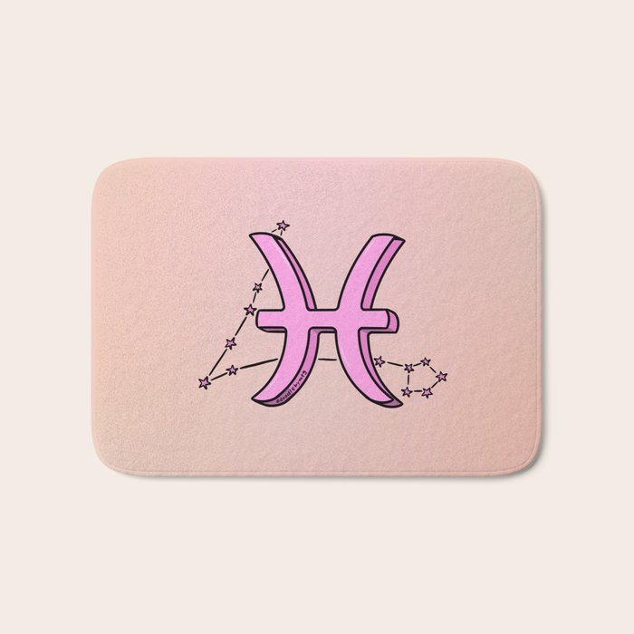 Pisces Symbol Bath Mat Gallery Image 1