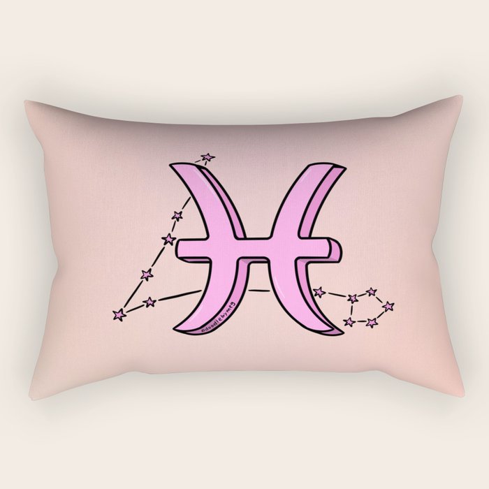 Pisces Symbol Rectangular Pillow Gallery Image 2