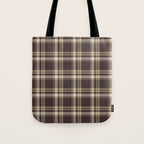 Classic Neutral Plaid Pattern Tote Bag Gallery Image 1
