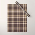 Classic Neutral Plaid Pattern Wrapping Paper Gallery Image 1