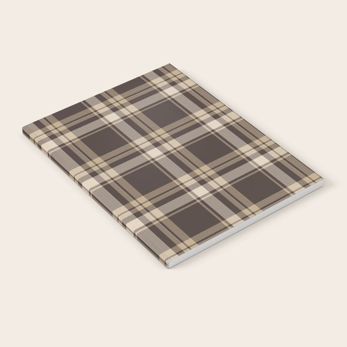 Classic Neutral Plaid Pattern Notebook Gallery Image 2