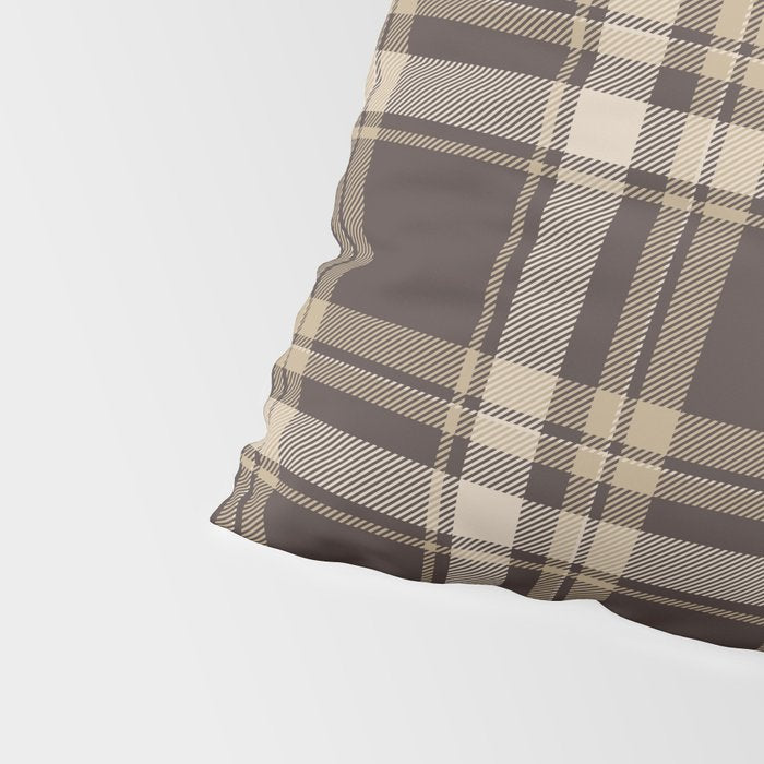Classic Neutral Plaid Pattern Pillow Sham Gallery Image 4