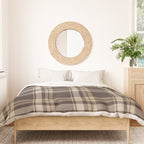 Classic Neutral Plaid Pattern Duvet Cover Gallery Image 3